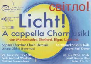 Flyer »Licht« – A Cappella Programm der Kartäuserkantorei Köln