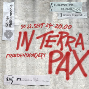 »In Terra Pax«, 22. September 2024, 20 Uhr, Kölner Philharmonie