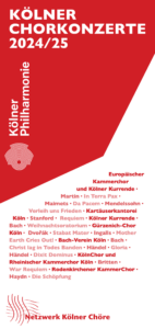 Flyer Kölner Chorkonzerte 2024/25